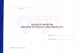 Szkolny rejestr druków ścisłego zarachowania