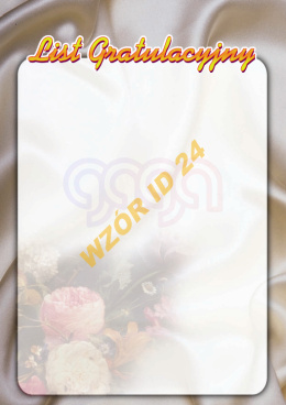 LIST GRATULACYJNY BEZ WDRUKOWANEGO TEKSTU