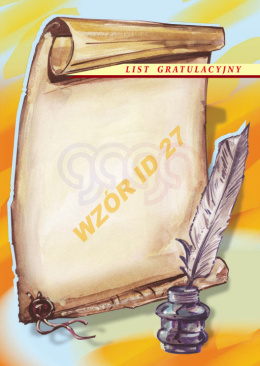 LIST GRATULACYJNY BEZ WDRUKOWANEGO TEKSTU