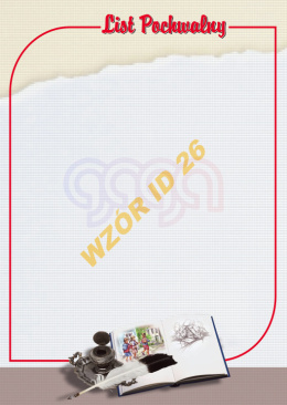 LIST POCHWALNY BEZ WDRUKOWANEGO TEKSTU