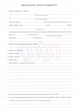 PROTOKÓŁ POWYPADKOWY