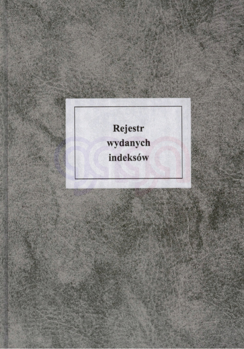 REJESTR WYDANYCH INDEKSÓW