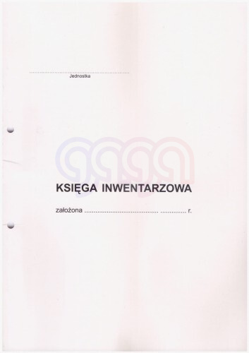 KSIĘGA INWENTARZOWA OPRAWA MIĘKKA