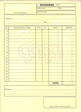 RACHUNEK UPROSZCZONY