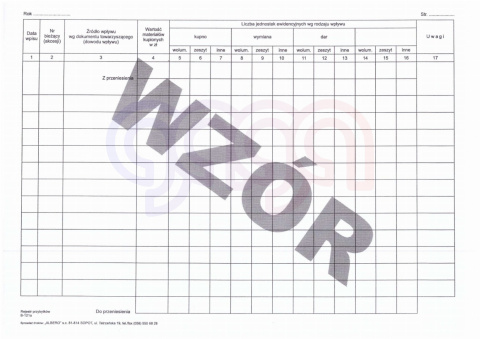 REJESTR PRZYPYTKÓW B-121A