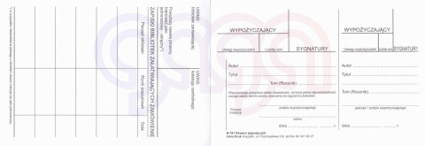 REWERS WYPOŻYCZEŃ B-181