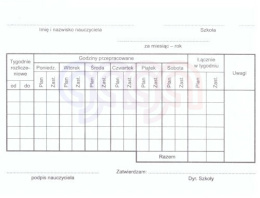 ROZLICZENIE GODZIN PONADWYMIAROWYCH