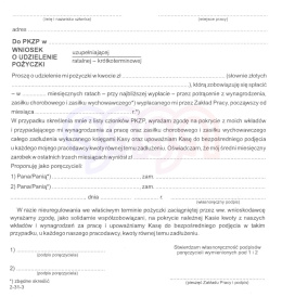 WNIOSEK DO PKZP O POŻYCZKĘ