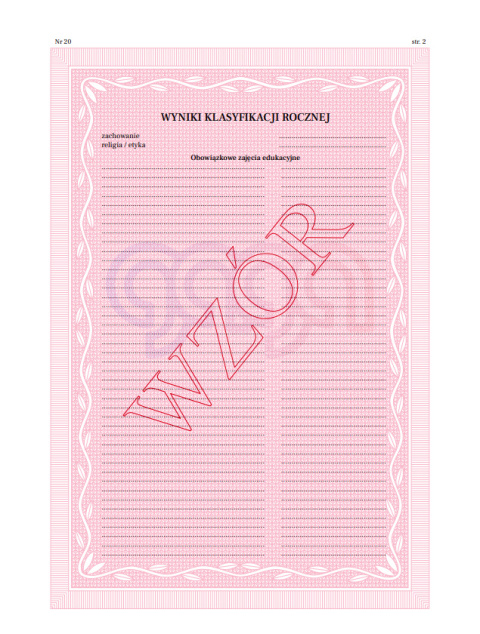 ŚWIADECTWO PROMOCYJNE Z WYRÓŻNIENIEM DLA UCZNIÓW TECHNIKUM MEIN-I/20-W/2 ŚWIADECTWO PROMOCYJNE Z WYRÓŻNIENIEM DLA UCZNIÓW TECHNIKUM MEIN-I/20-W/2