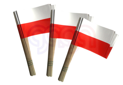 Chorągiewka flaga Polski 10 szt.