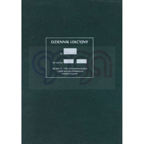 SZKOLNY DZIENNIK LEKCYJNY DLA KLAS IV-VIII MEN I/3