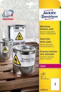 Etykiety Heavy Duty L4775-20 210x297 20 ark. poliestrowe Avery Zweckform