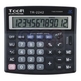 Kalkulator TOOR TR-2242, 12 pozycyjny, podwójna pamięć 120-1458