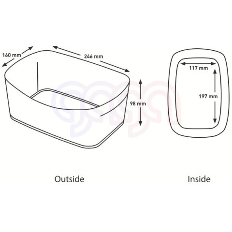 Pojemnik MyBOX bez pokrywki biało-różowy LEITZ 52571023