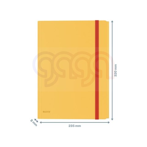 Teczka z gumką i kieszonką Leitz Cosy, PP, żółta 46190019 SALE A4