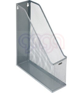 Pojemnik na czasopisma srebrny metalowy siatka GRAND 120-1124