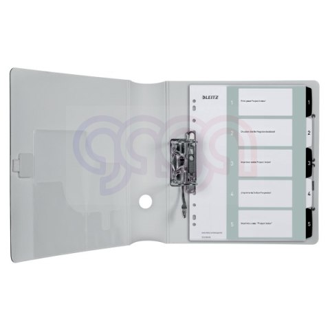 Przekładki plastikowe do nadruku tekstu na kartę, Leitz WOW, 15, biało-czarne 12130000