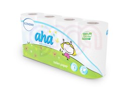 Papier toaletowy AHA ECONOMY (8 rolek) biały