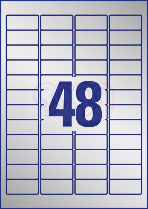 Etykiety znamionowe L6009-100 45,7x21,2 100 ark. srebrne, poliestrowe, Avery Zweckform