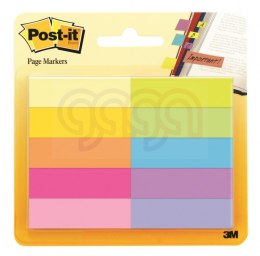 Zakładki indeksujące POST-IT_ (670-10AB), papier, 12,7x44,4mm, 10x50 kart., mix kolorów, 3M-UU011061478