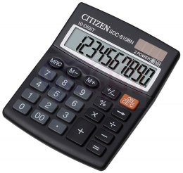 Kalkulator biurowy CITIZEN SDC-810NR, czarny, 10-cyfrowy, 127x105mm,