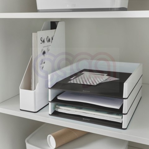 Półka na dokumenty Leitz WOW dwukolorowa, czarna 53611095