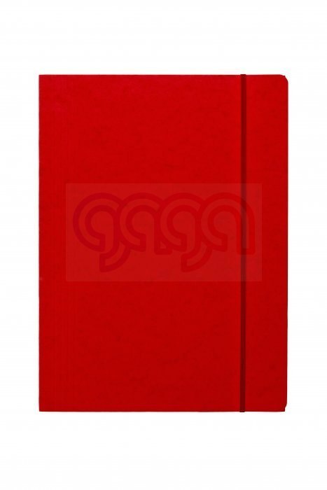 Teczka z gumką prostą DOTTS A4 preszpan czerwona 390g
