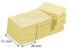 Bloczki 3M POST-IT 653 38x51mm żółte 3x100kartek FT510060476