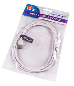 Kabel USB 2.0 TYP C 2m biały EB227W ESPERANZA