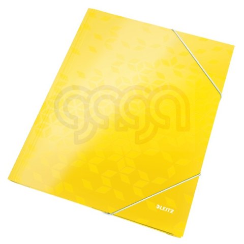 Teczka kartonowa z gumką WOW Leitz, żółta 39820016
