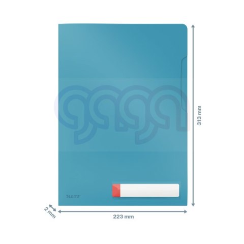 Folder A4 z kieszonką na etykietę Leitz Cosy, niebieska 47080061