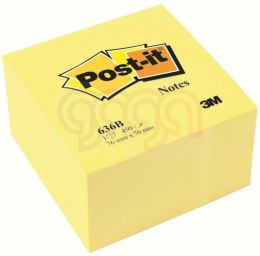 Kostka samoprzylepna POST-IT_ (636B), 76x76mm, 1x450 kart., żółta