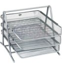 Stojak na dokumenty GR-069S srebrny metalowy siatka GRAND 120-1118