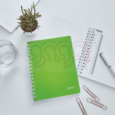 Kołonotatnik w kratkę A5 PP Leitz WOW, zielony 46410054
