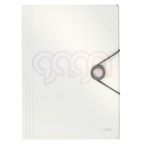 Teczka z gumką PP LEITZ SOLID A4 biała 45631001