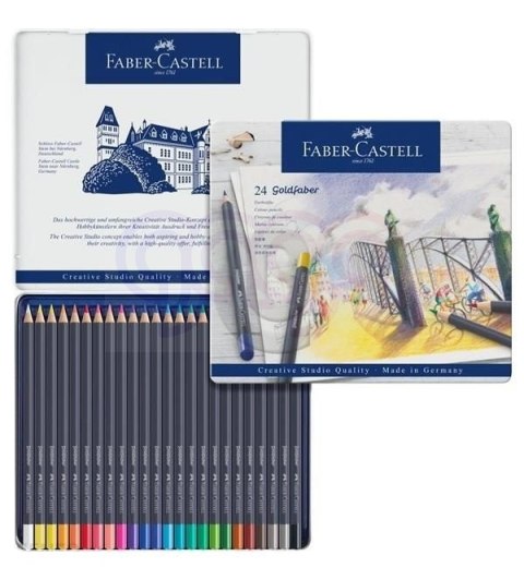 Kredki pastelowe suche 12 kolorów GOLDFABER, FABER CASTELL 128224