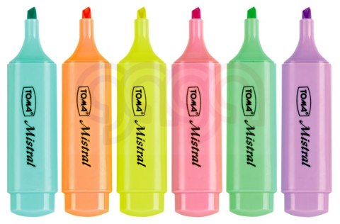 Zakreślacz MISTRAL, szeroka końcówka 1-5mm, pomarańczowy TO-334 Toma