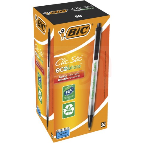Długopis BIC Ecolutions Clic Stic czarny, 8806871