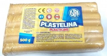 Plastelina metaliczna Astra 500g złota, 303117014