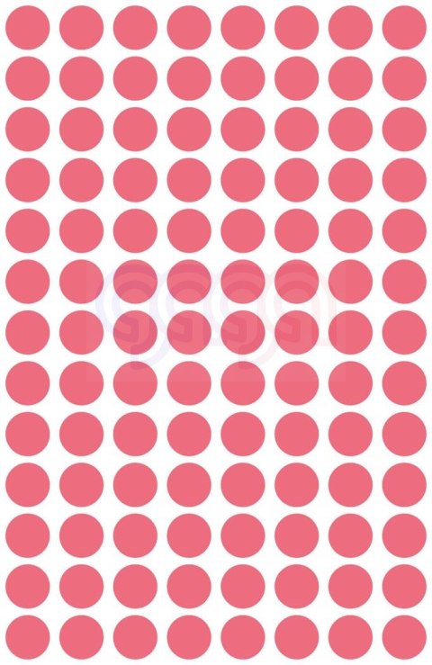 Kółka do zaznaczania 3177 Q8 czerwone neonowe 4 ark., Avery Zweckform