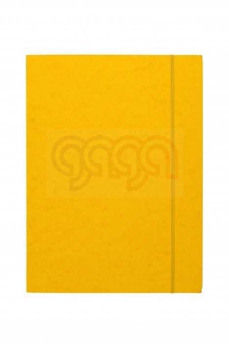 Teczka z gumką prostą DOTTS A4 preszpan żółta 390g