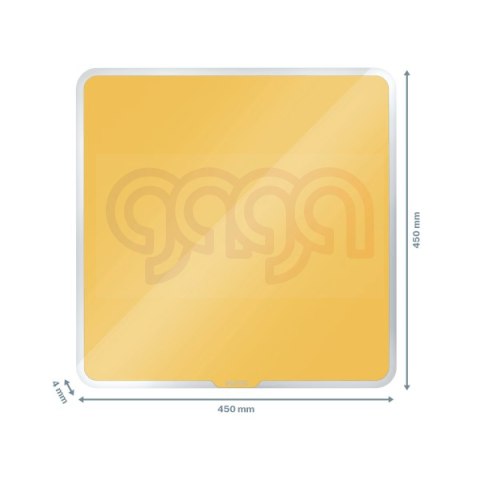 Szklana tablica magnetyczna Leitz Cosy 45x45cm, żółta, 70440019