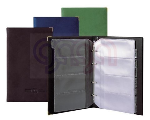 Wizytownik BIURFOL na 200 wizytówek alfabetyczny czarny WI-25-01