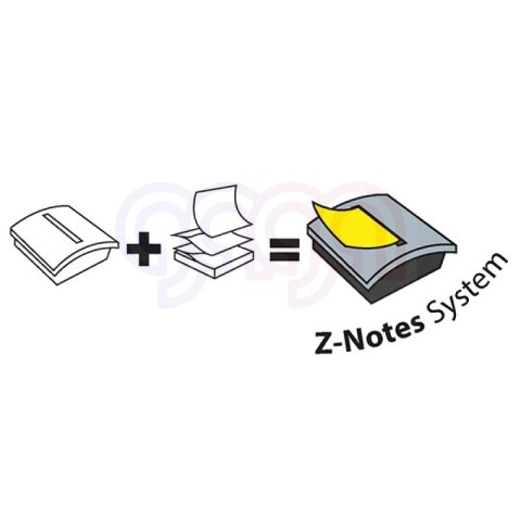 Ekologiczne karteczki samoprzylepne R330-1B Post-it_ Z-Notes z certyfikatem PEFC Recycled, Żółte, 76x76mm, 6 bloczków po 100 kar