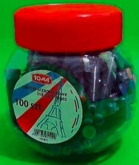 Naboje atramentowe, niebieskie, słoik 100 szt. niebieski TO-611 02 Toma