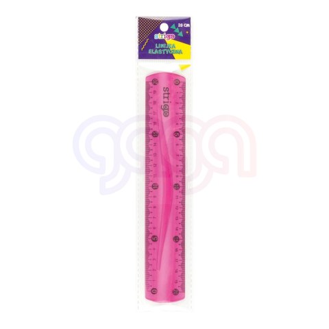 Linijka elastyczna 20cm różowa SSC012 STRIGO