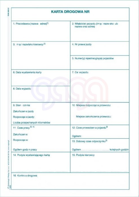 815-3N Karta drogowa A5 Numeryczna