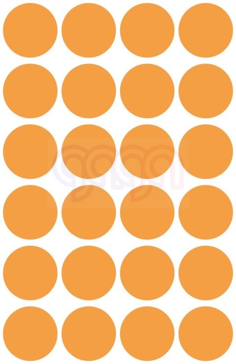 Kółka do zaznaczania pomarańczowe neon 3173 Q18 4 ark., Avery Zweckform (X)