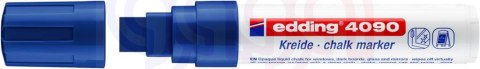 Marker kredowy ścięta końcówka 4 -15 mm kredowy niebieski Edding 4090/003/N