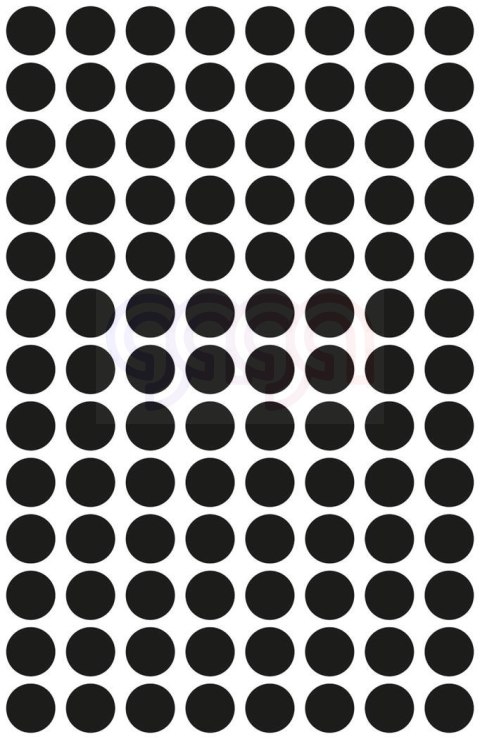 Kółka do zaznaczania 3009 Q8 mm 4 ark. czarne Trwałe, Avery Zweckform